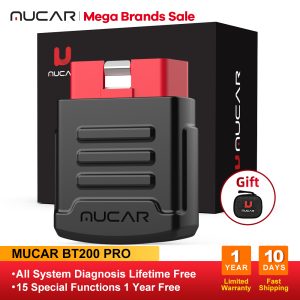 MUCAR BT200 Pro Lifetime Free All Cars Full System Obd2 Diagnostic Tools Professional 15 Resets Obd 2 Diagnost Scanner For Auto 1