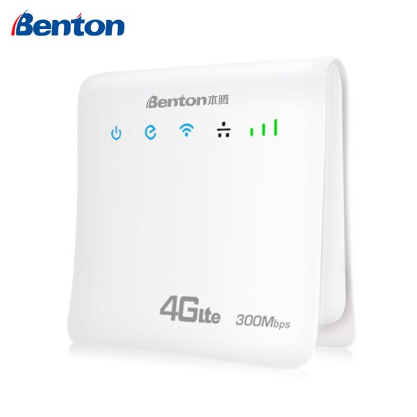 Benton Unlocked 4G LTE Wifi Router 300Mbps Home Wireless CPE Modem Sim Card Unlimited With Dual Antenna Netwrok Wan/Lan Port 1