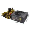 New Design 2800W ATX Mining Power Supply Computer 2800W PSU for Miner Machine 6 8 10 12 GPU PC Power Supplies for 12 GPU Rig 3