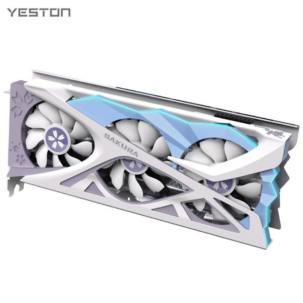 Yeston RTX3080-10G D6X YA Gaming Graphics Card with 10GB/320bit/GDDR6X Memory Dual Light Effect Mode 3*DP+HD Output Ports 1