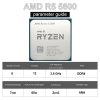 NEW AMD Ryzen 5 5600 R5 5600 3.5 GHz Six-Core Twelve-Thread CPU Processor 7NM 65W L3=32M 100-000000927 Socket AM4 NO FAN 6