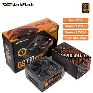 darkflash rated 750W 80PLUS bronze PC computer Power Supply 100-240V Full module active Gaming PSU ATX PFC 14cm Fan For BTC 1