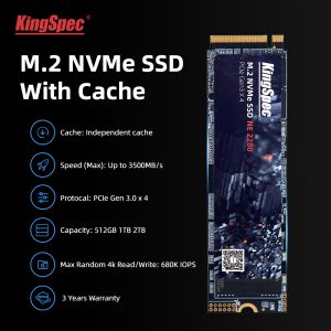 KingSpec 1TB 2TB M2 SSD with Cache M.2 PCIe NVME 512GB Solid State Drive Internal Hard Disk for Laptop with Dram for PS5 1