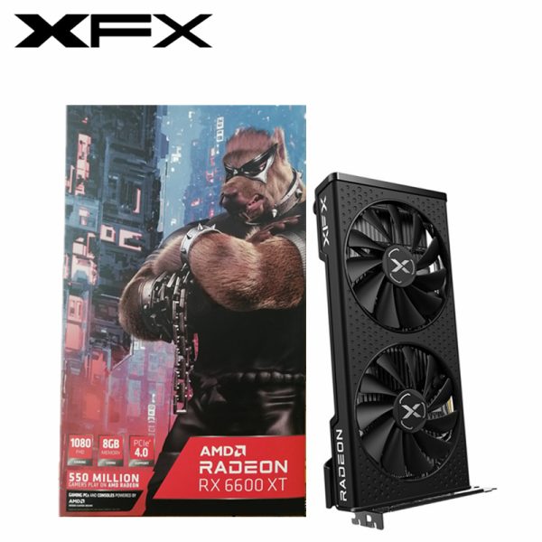 New XFX RX 6600 XT 6600XT 8GB 6650 XT Graphics Card GPU Radeon RX6600 RX6600XT GDDR6 Video Cards Desktop PC AMD PC Computer Game 1