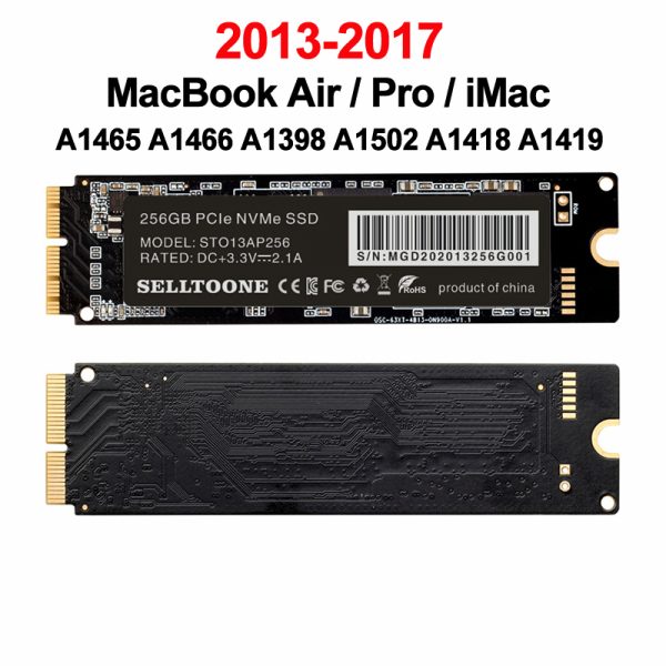 256GB 512GB 1TB SSD For Macbook Air A1465 A1466 EMC2631 2632 2925 MacBook Pro A1398 A1502 iMac A1418 A1419 Upgrade SSD Capacity 1