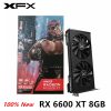 New XFX RX 6600 XT 6600XT 8GB 6650 XT Graphics Card GPU Radeon RX6600 RX6600XT GDDR6 Video Cards Desktop PC AMD PC Computer Game 3