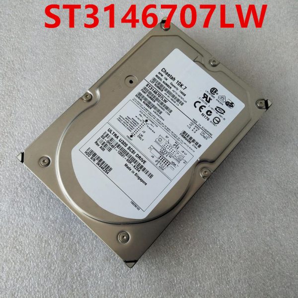 90% New Original HDD For Seagate 146GB 3.5" 10K7 SCSI 68PIN 8MB Ultra 320 For Internal HDD For Server HDD For ST3146707LW 1