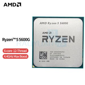 AMD Ryzen 5 5600G R5 5600G 3.9GHz Six-Core Twelve-Thread 65W CPU Processor L3=16M 100-000000252 Socket AM4 NO FAN 1